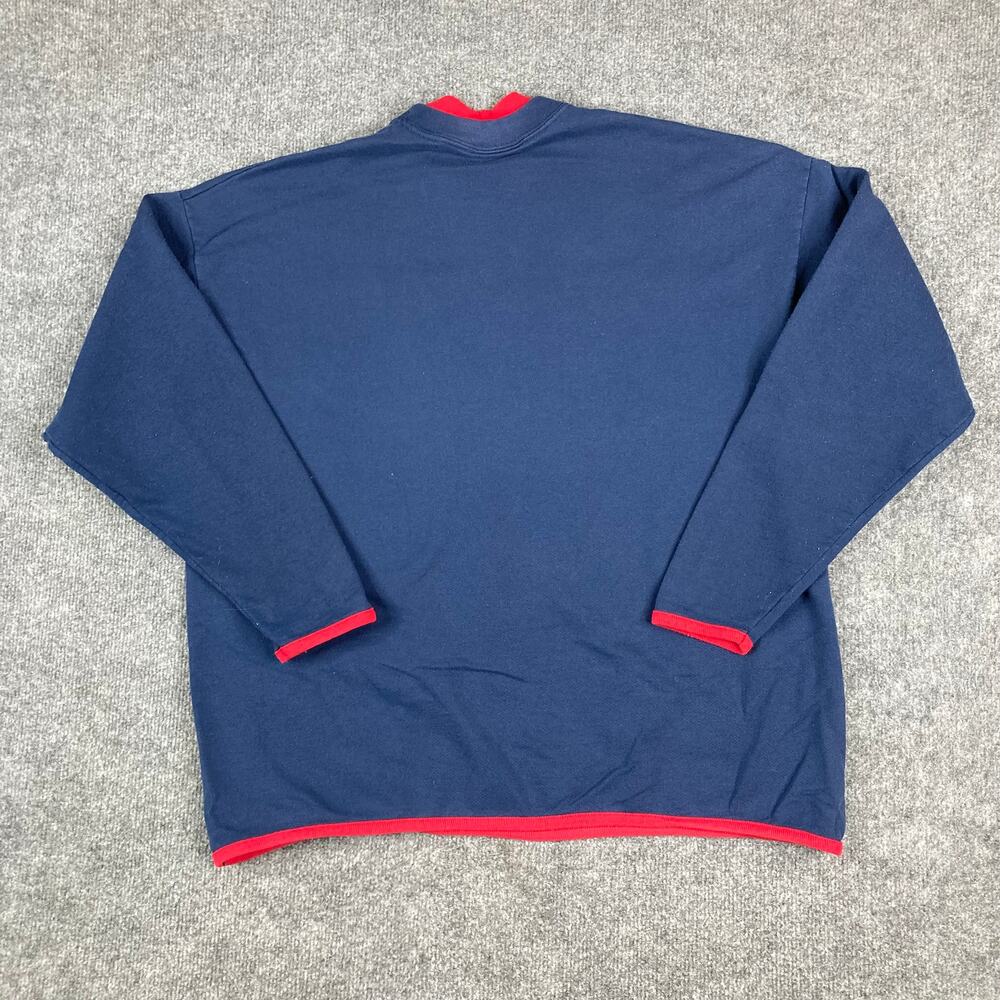 ME Energy Sweatshirt Womens XL Navy Red Dogs Graphic Pullover Retro‎ 90s Style - Picture 6 of 7